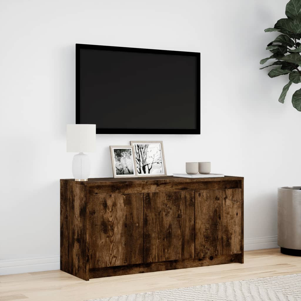 TV-Møbel Røkt Eik TV-benk med LED 100x34x50 cm
