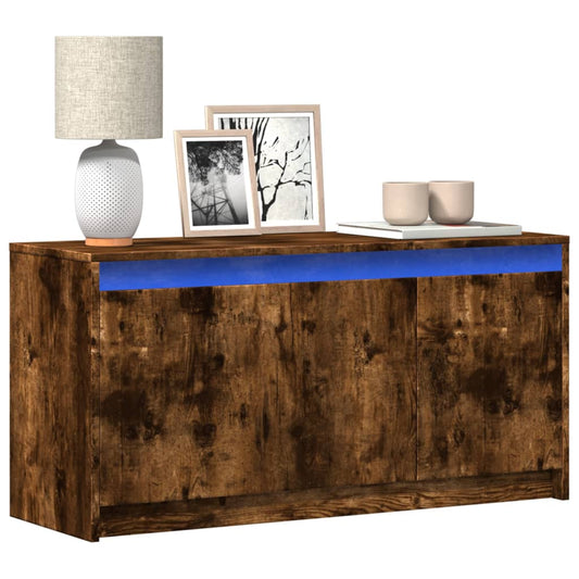 TV-Møbel Røkt Eik TV-benk med LED 100x34x50 cm