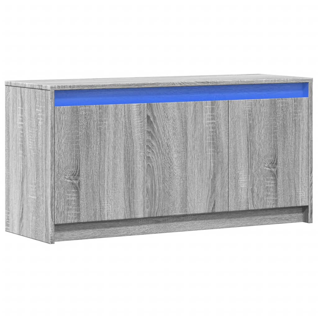 TV-Møbel Sonoma Grå TV-benk med LED 100x34x50 cm