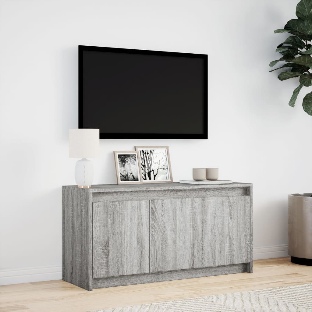 TV-Møbel Sonoma Grå TV-benk med LED 100x34x50 cm