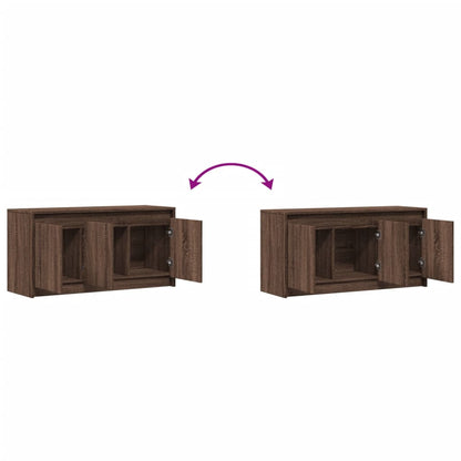 TV-Møbel Brun Eik TV-benk med LED 100x34x50 cm