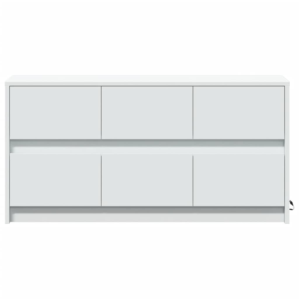 TV-Møbel Hvit TV-benk med LED 100x34x50 cm