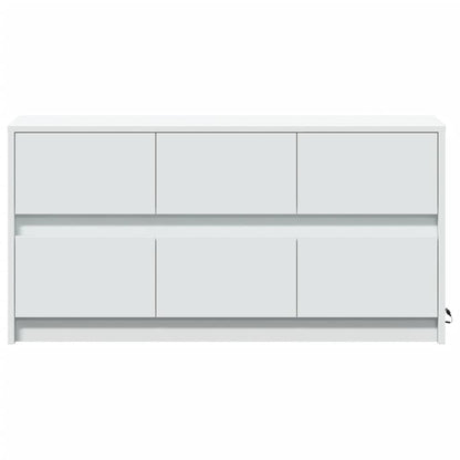 TV-Møbel Hvit TV-benk med LED 100x34x50 cm