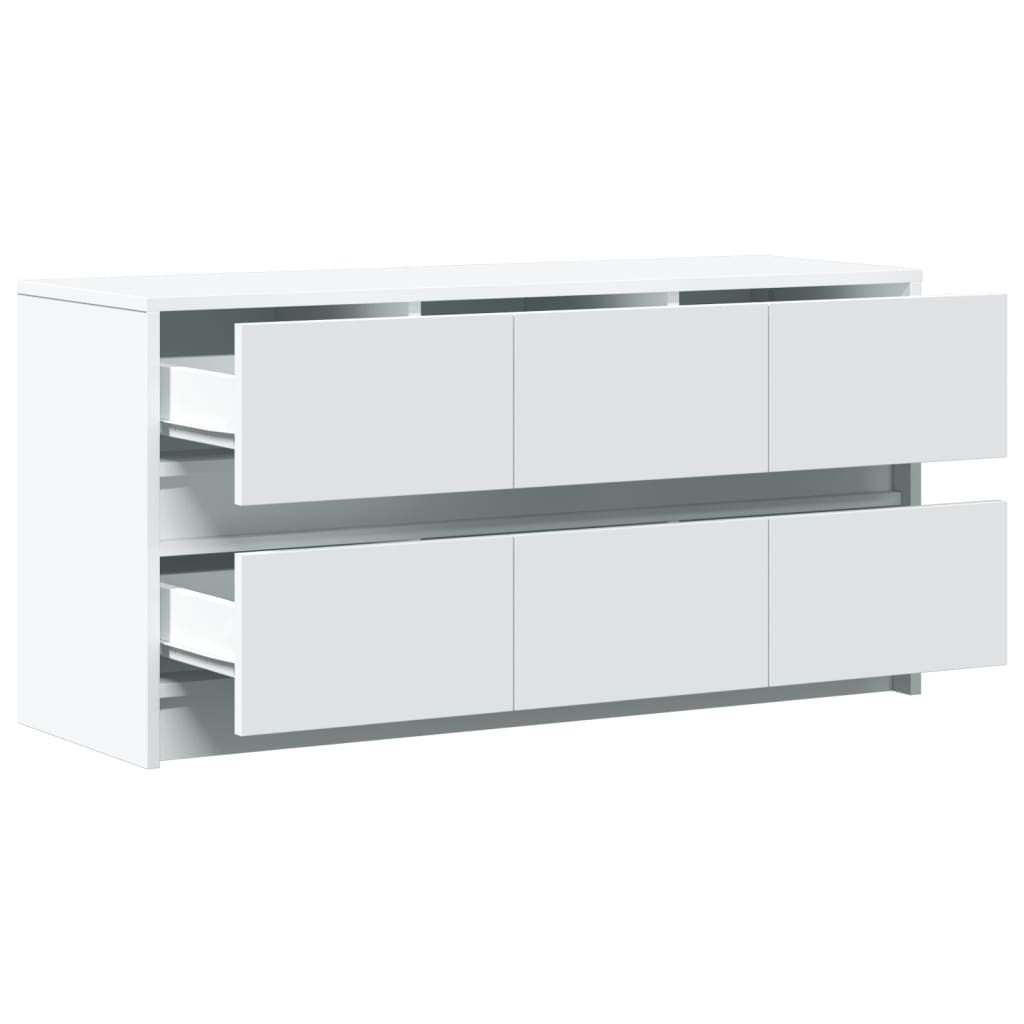 TV-Møbel Hvit TV-benk med LED 100x34x50 cm