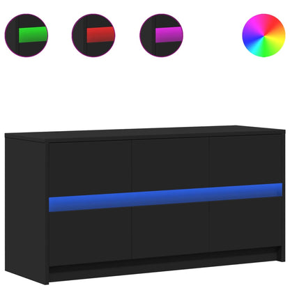 TV-Møbel Svart TV-benk med LED 100x34x50 cm