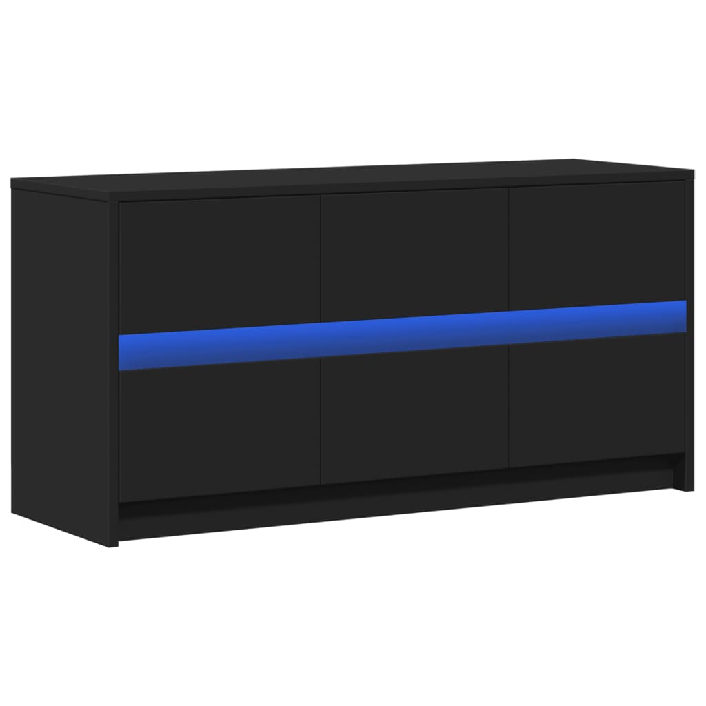 TV-Møbel Svart TV-benk med LED 100x34x50 cm