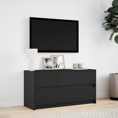 TV-Møbel Svart TV-benk med LED 100x34x50 cm