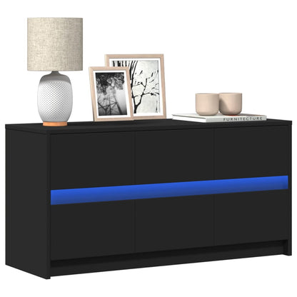 TV-Møbel Svart TV-benk med LED 100x34x50 cm