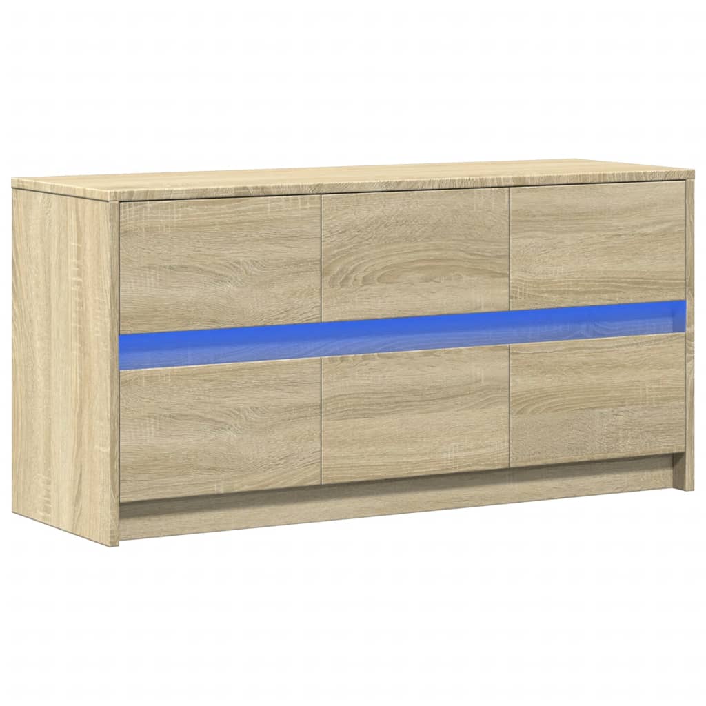 TV-Møbel Sonoma Eik TV-benk med LED 100x34x50 cm