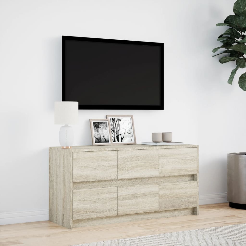 TV-Møbel Sonoma Eik TV-benk med LED 100x34x50 cm