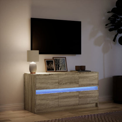 TV-Møbel Sonoma Eik TV-benk med LED 100x34x50 cm