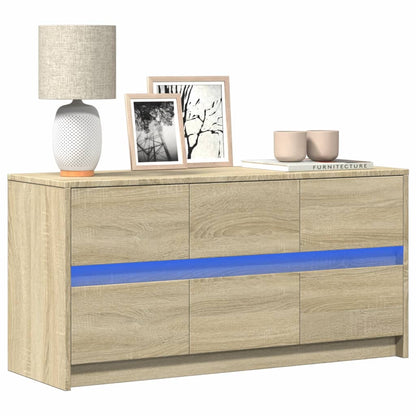 TV-Møbel Sonoma Eik TV-benk med LED 100x34x50 cm