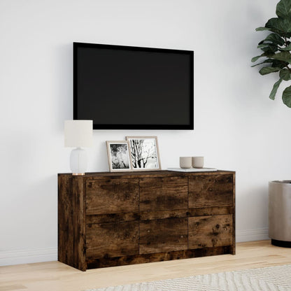 TV-Møbel Røkt Eik TV-benk med LED 100x34x50 cm