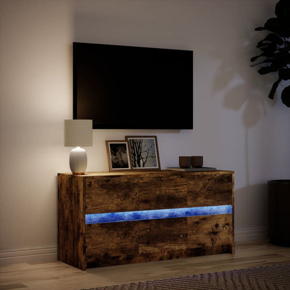 TV-Møbel Røkt Eik TV-benk med LED 100x34x50 cm