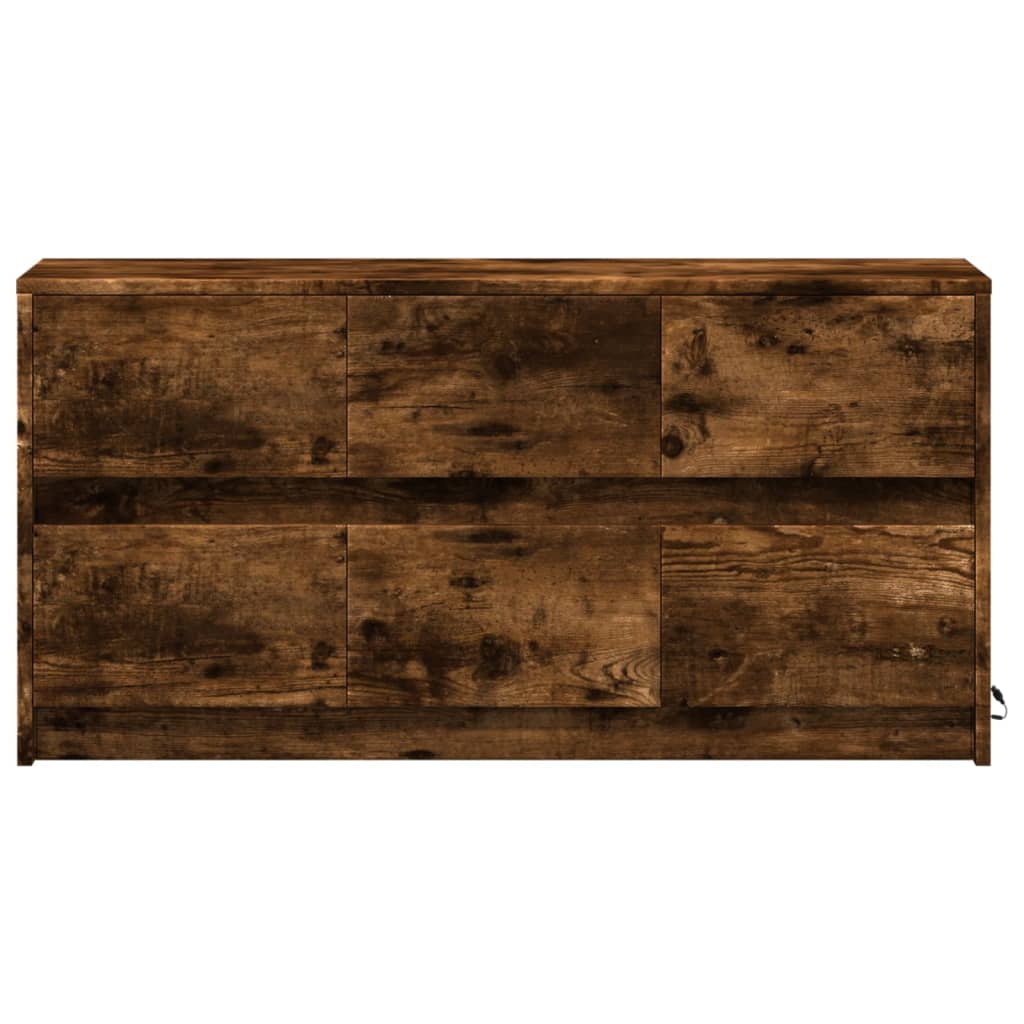 TV-Møbel Røkt Eik TV-benk med LED 100x34x50 cm