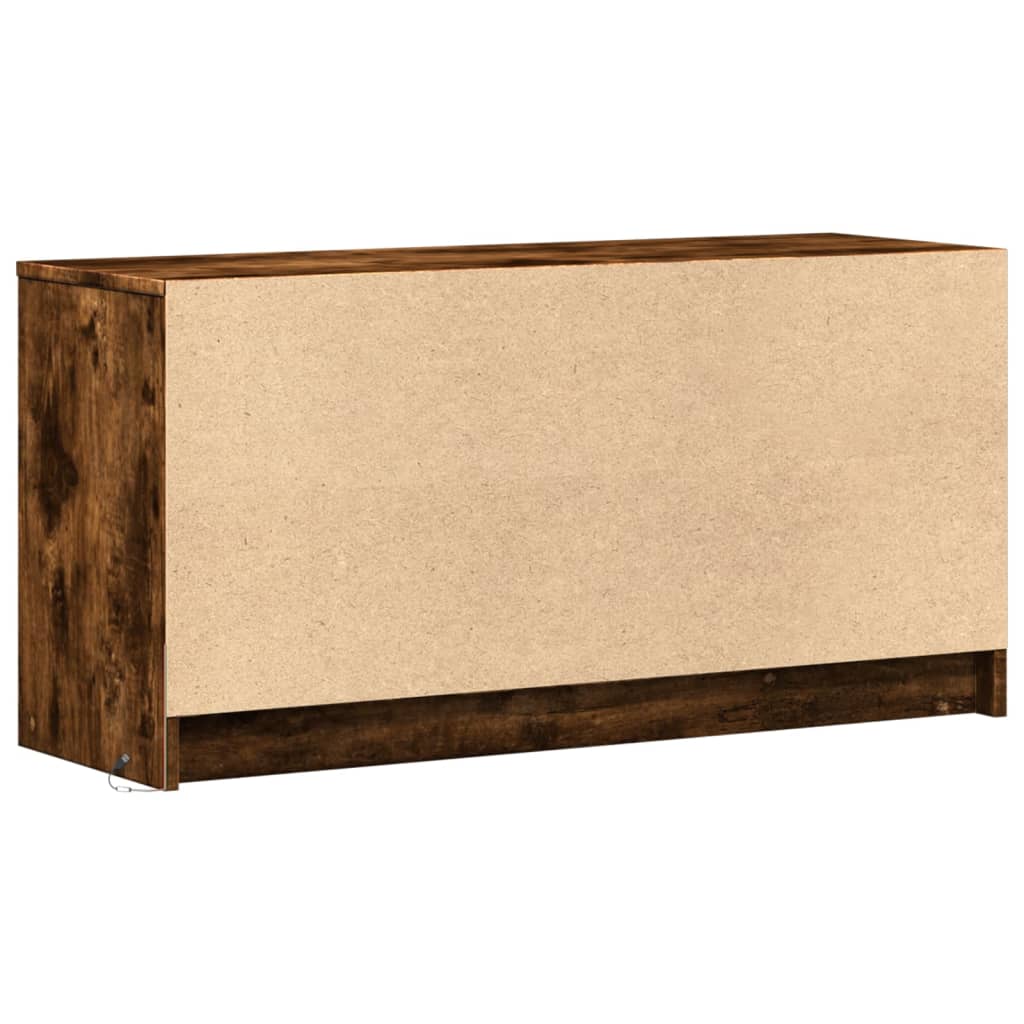 TV-Møbel Røkt Eik TV-benk med LED 100x34x50 cm