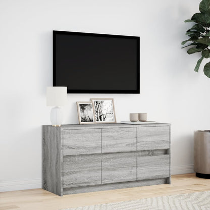 TV-Møbel Sonoma Grå TV-benk med LED 100x34x50 cm