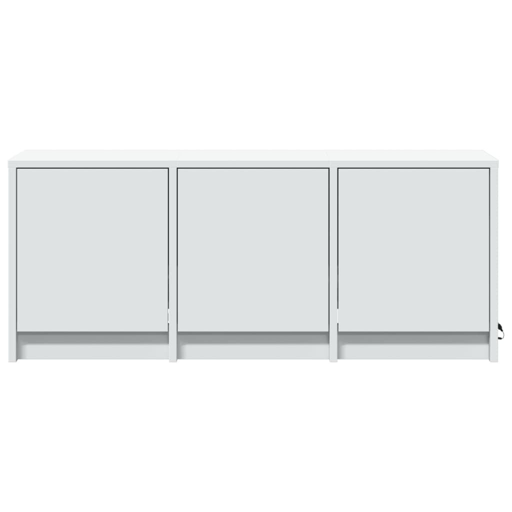 TV-Møbel Hvit TV-benk med LED 97x34x40 cm