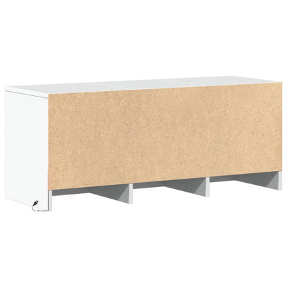 TV-Møbel Hvit TV-benk med LED 97x34x40 cm