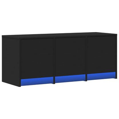 TV-Møbel Svart TV-benk med LED 97x34x40 cm