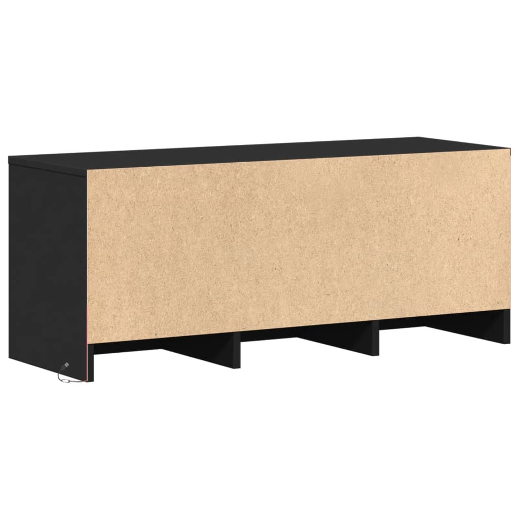 TV-Møbel Svart TV-benk med LED 97x34x40 cm