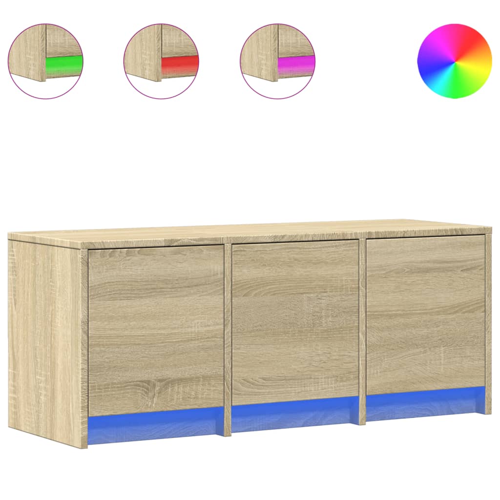 TV-Møbel Sonoma Eik TV-benk med LED 97x34x40 cm