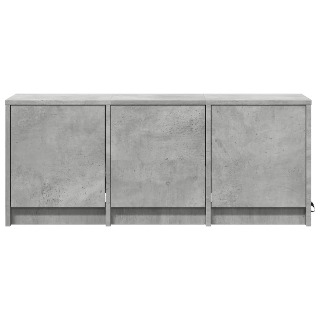 TV-Møbel Betonggrå TV-benk med LED 97x34x40 cm