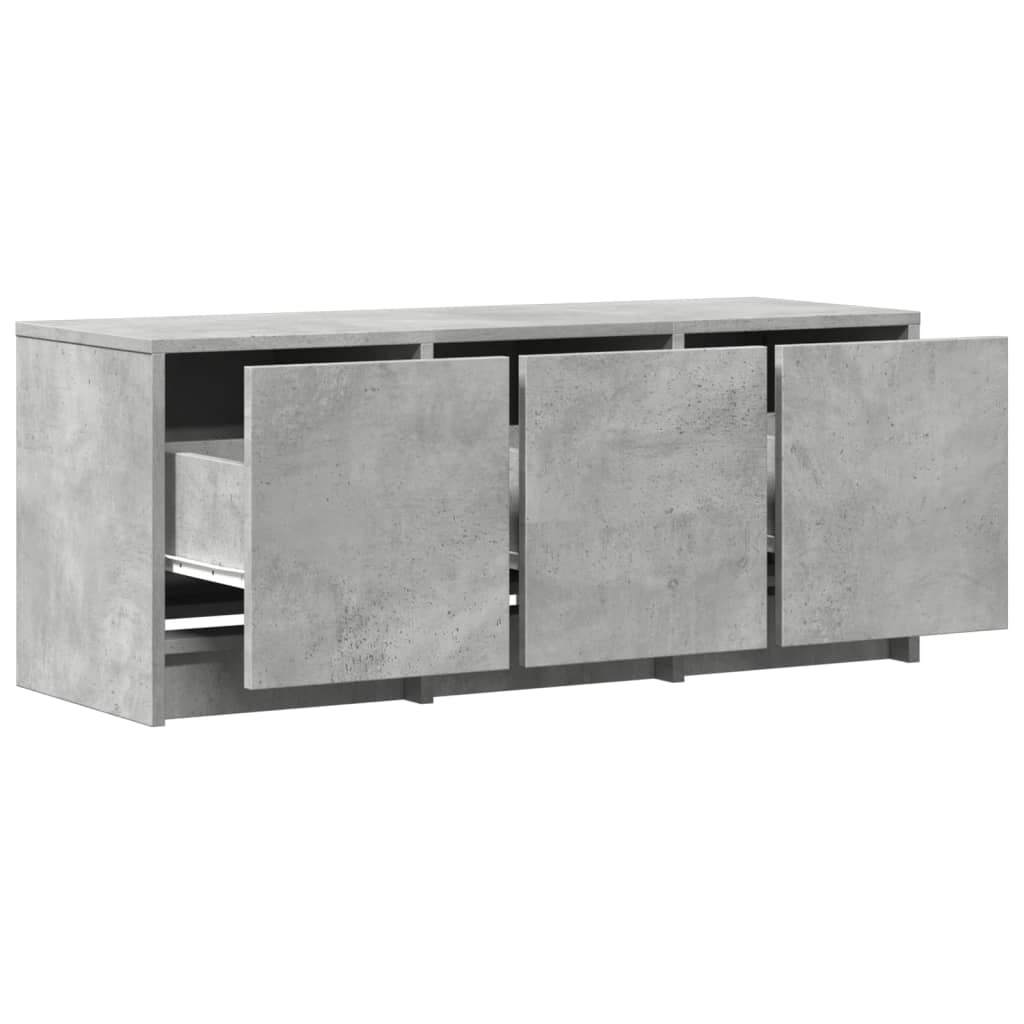 TV-Møbel Betonggrå TV-benk med LED 97x34x40 cm