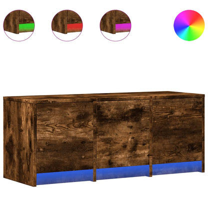 TV-Møbel Røkt Eik TV-benk med LED 97x34x40 cm