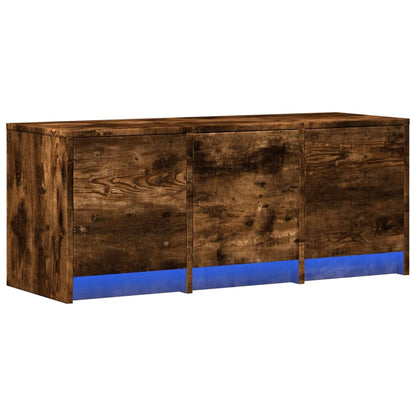 TV-Møbel Røkt Eik TV-benk med LED 97x34x40 cm
