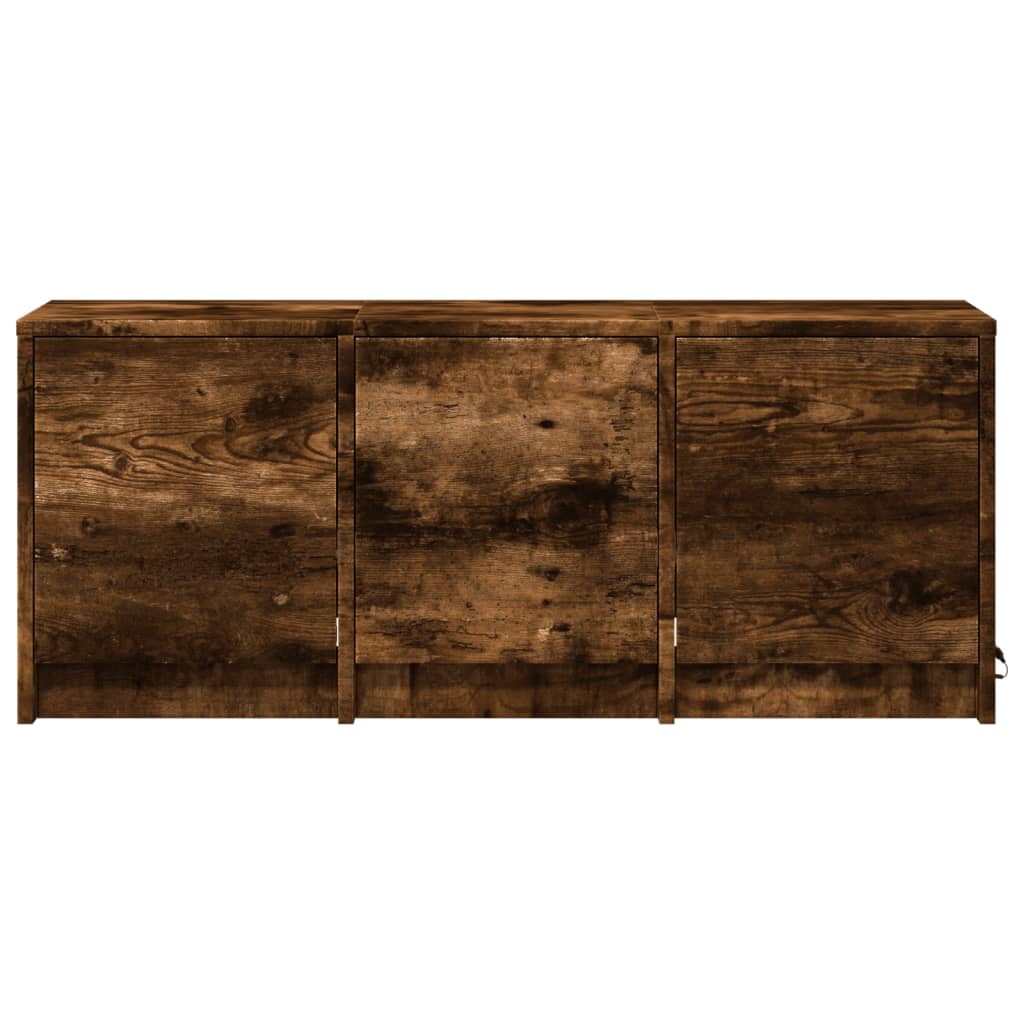 TV-Møbel Røkt Eik TV-benk med LED 97x34x40 cm
