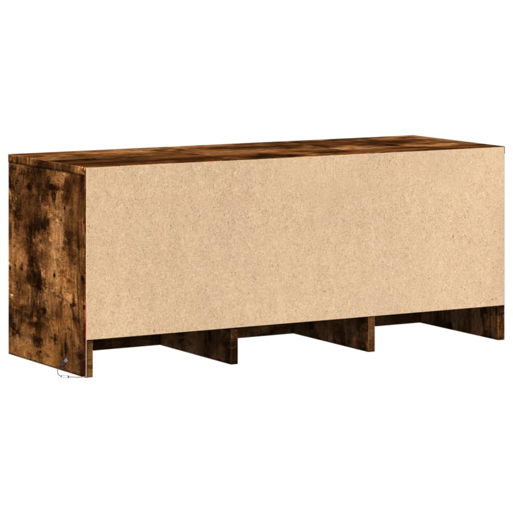 TV-Møbel Røkt Eik TV-benk med LED 97x34x40 cm