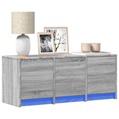 TV-Møbel Sonoma Grå TV-benk med LED 97x34x40 cm