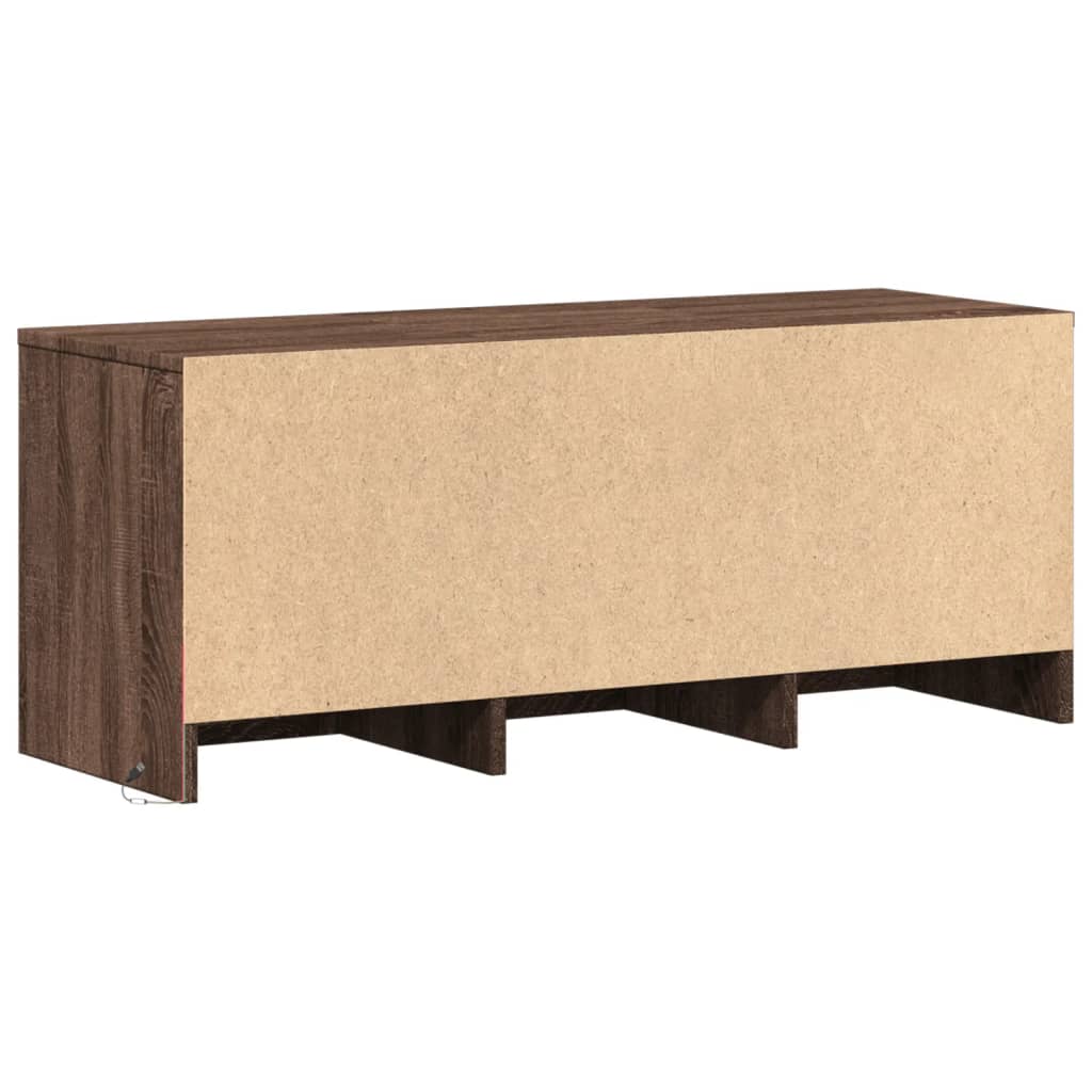TV-Møbel Brun Eik TV-benk med LED 97x34x40 cm