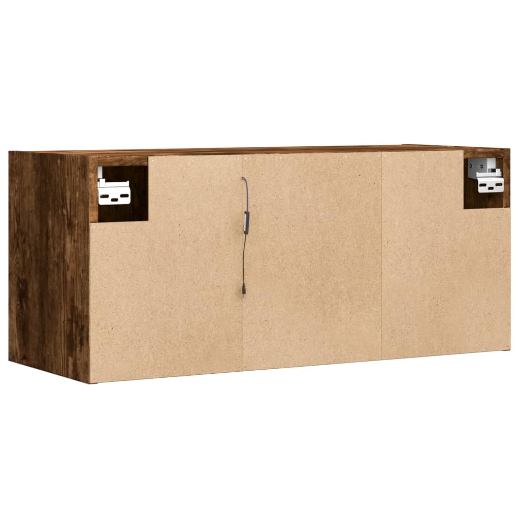 TV-Møbel Røyk Eik Tv-benk med LED 80x31x35 cm