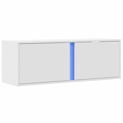 TV-Møbel Hvit Tv-benk med LED 100x31x35 cm
