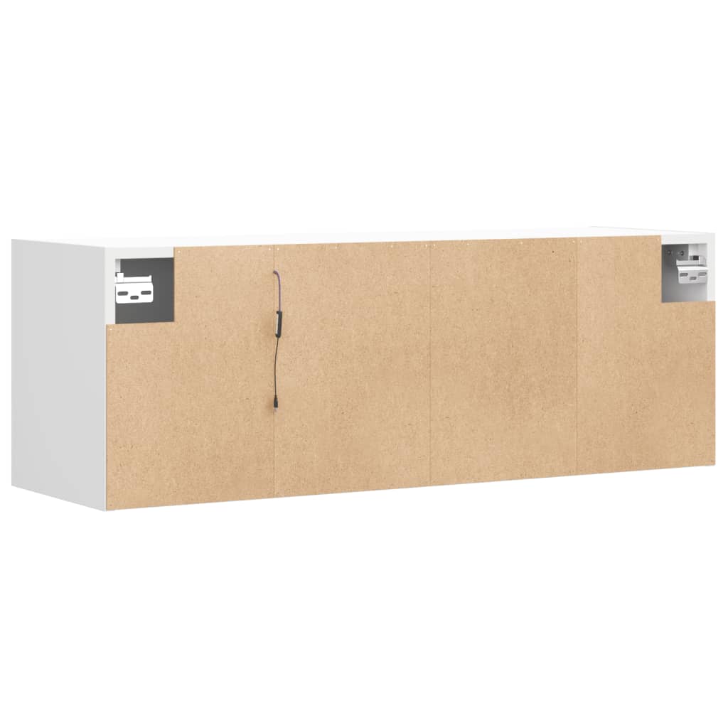 TV-Møbel Hvit Tv-benk med LED 100x31x35 cm