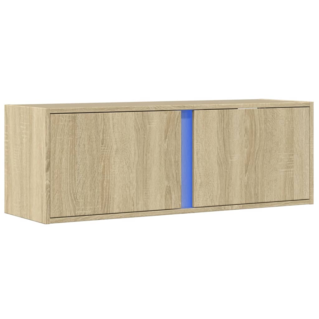 TV-Møbel Sonoma Eik Tv-benk med LED 100x31x35 cm