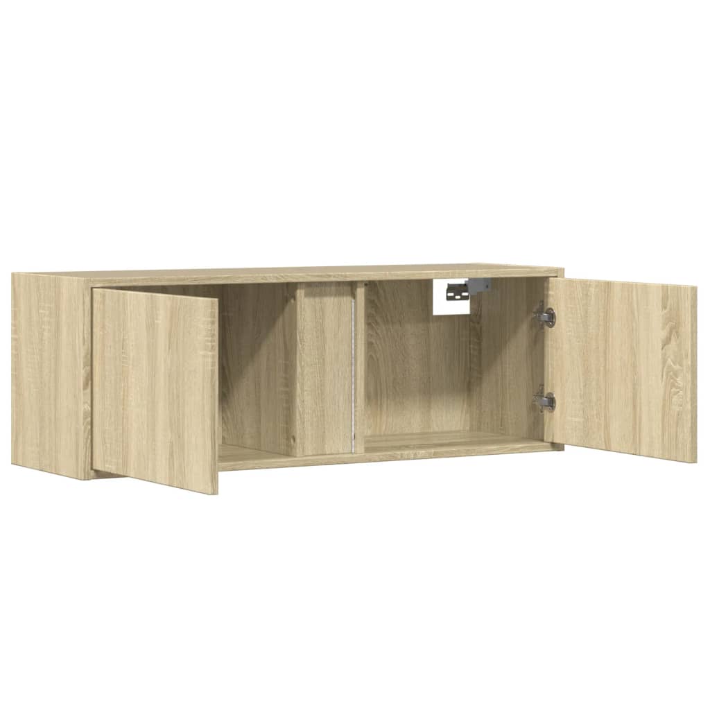 TV-Møbel Sonoma Eik Tv-benk med LED 100x31x35 cm