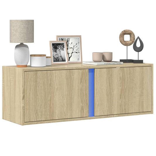 TV-Møbel Sonoma Eik Tv-benk med LED 100x31x35 cm