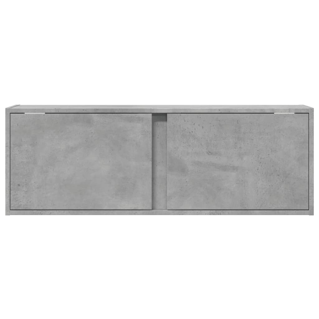 TV-Møbel Betonggrå Tv-benk med LED-lys 100x31x35 cm