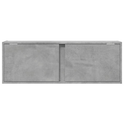 TV-Møbel Betonggrå Tv-benk med LED-lys 100x31x35 cm