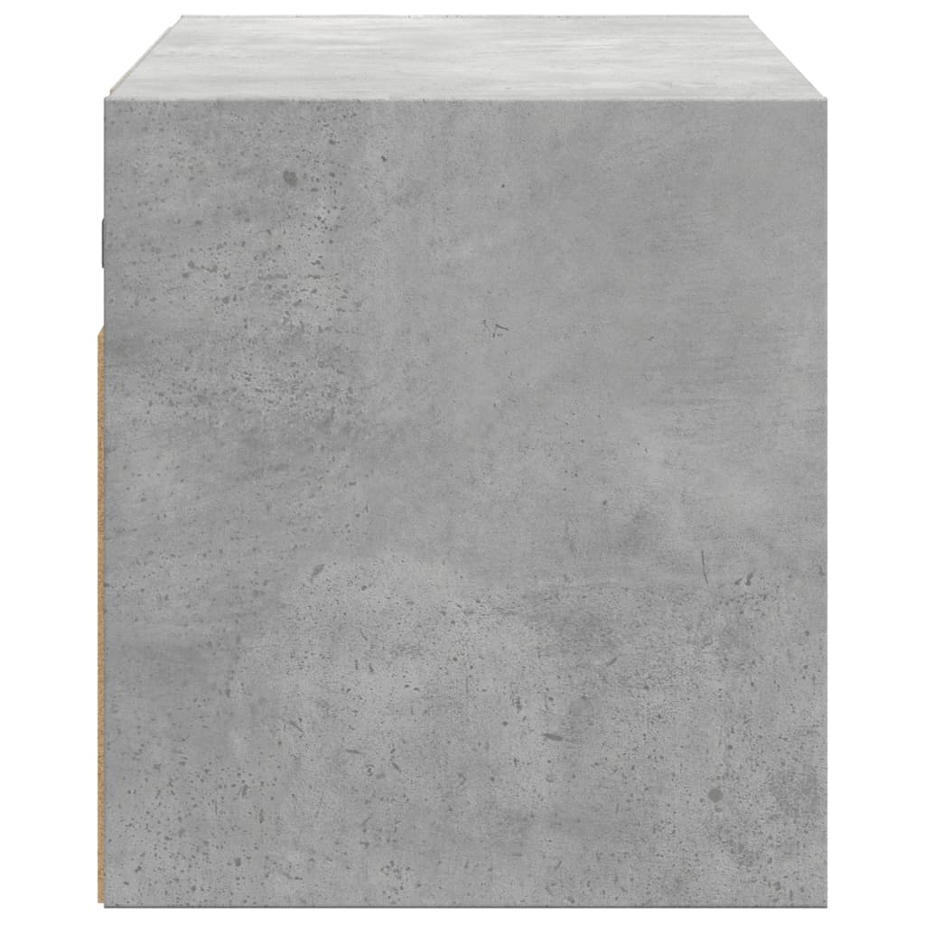 TV-Møbel Betonggrå Tv-benk med LED-lys 100x31x35 cm
