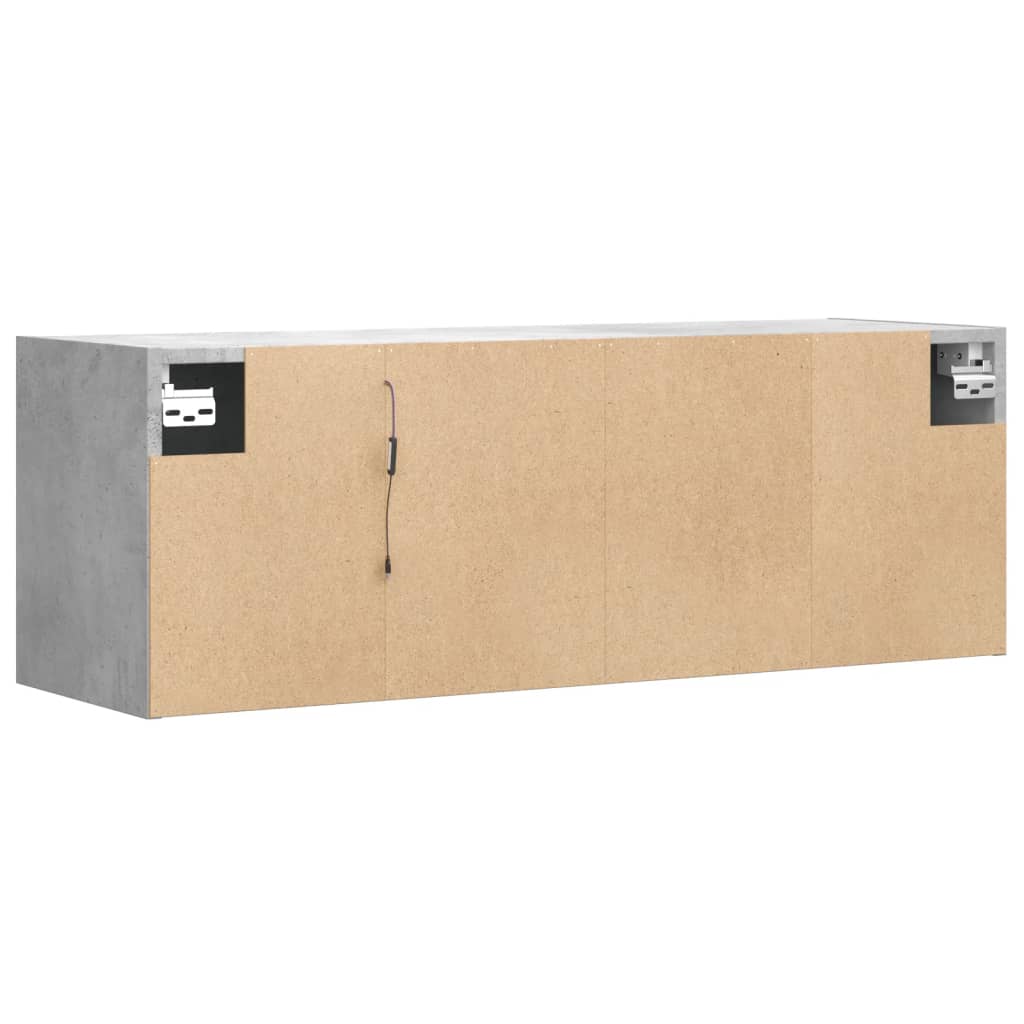 TV-Møbel Betonggrå Tv-benk med LED-lys 100x31x35 cm