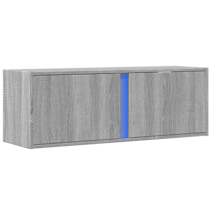 TV-Møbel Sonoma Grå Tv-benk med LED 100x31x35 cm