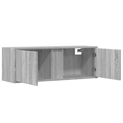 TV-Møbel Sonoma Grå Tv-benk med LED 100x31x35 cm