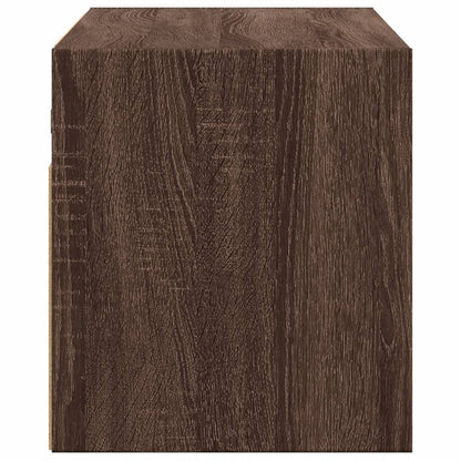 TV-Møbel Brun Eik Tv-Veggskap med LED 100x31x35 cm