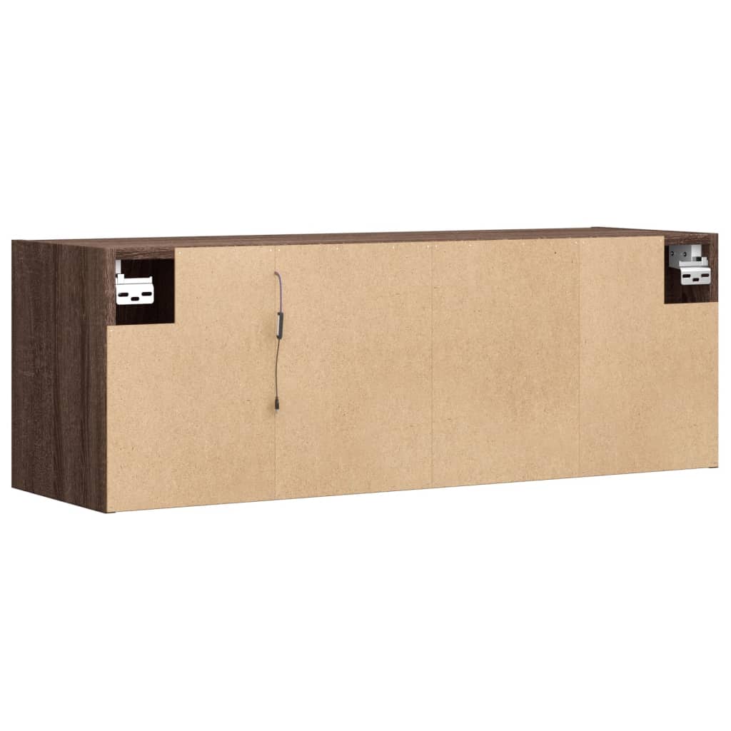 TV-Møbel Brun Eik Tv-Veggskap med LED 100x31x35 cm