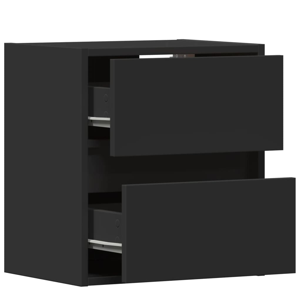 TV-Møbel Svart Tv-benk med LED 41x31x45 cm