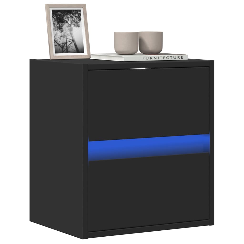 TV-Møbel Svart Tv-benk med LED 41x31x45 cm